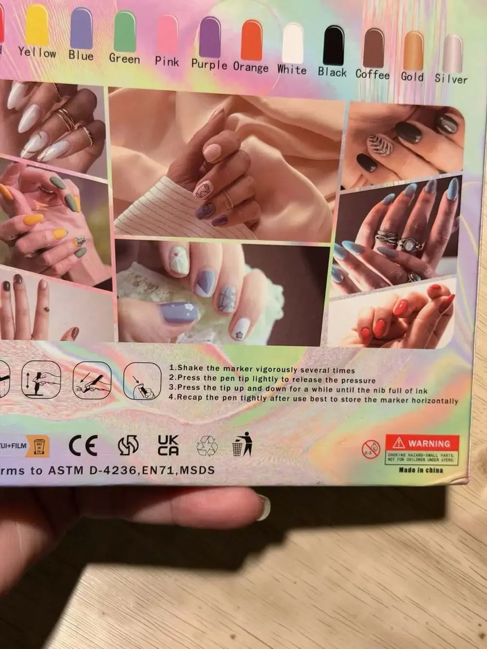 Nails Art Marker 12 Colours Water-based Quick Dry 0.5mm